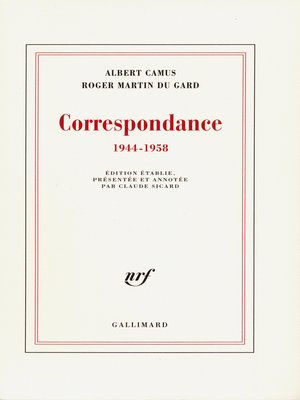 cover image of Correspondance (1944-1958)